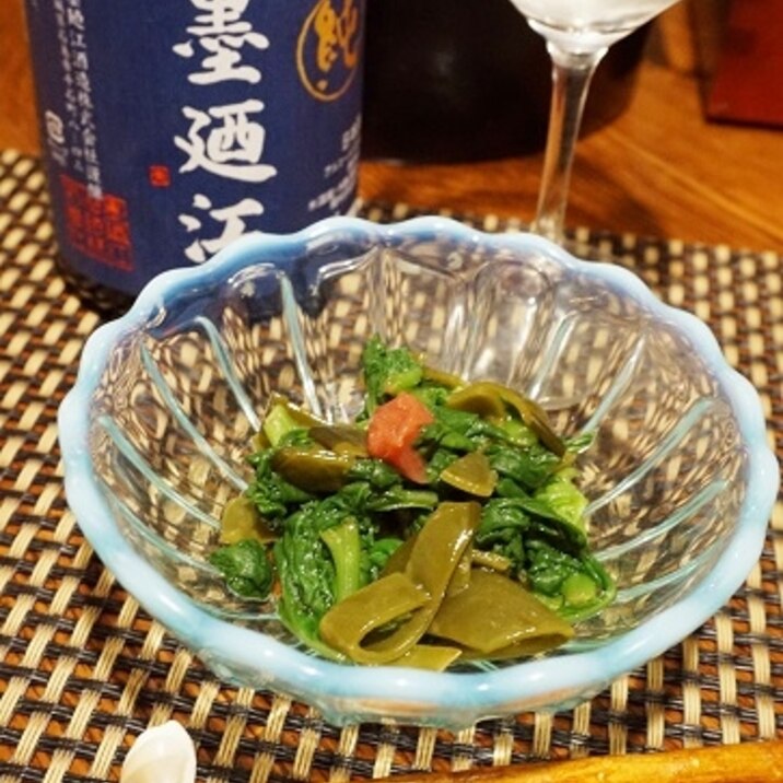 おうち居酒屋、つまみなとめかぶの梅酢和え